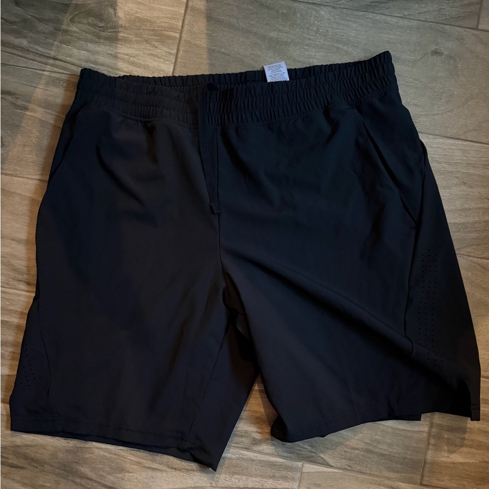 Athletic Works Men's Black Performance Shorts